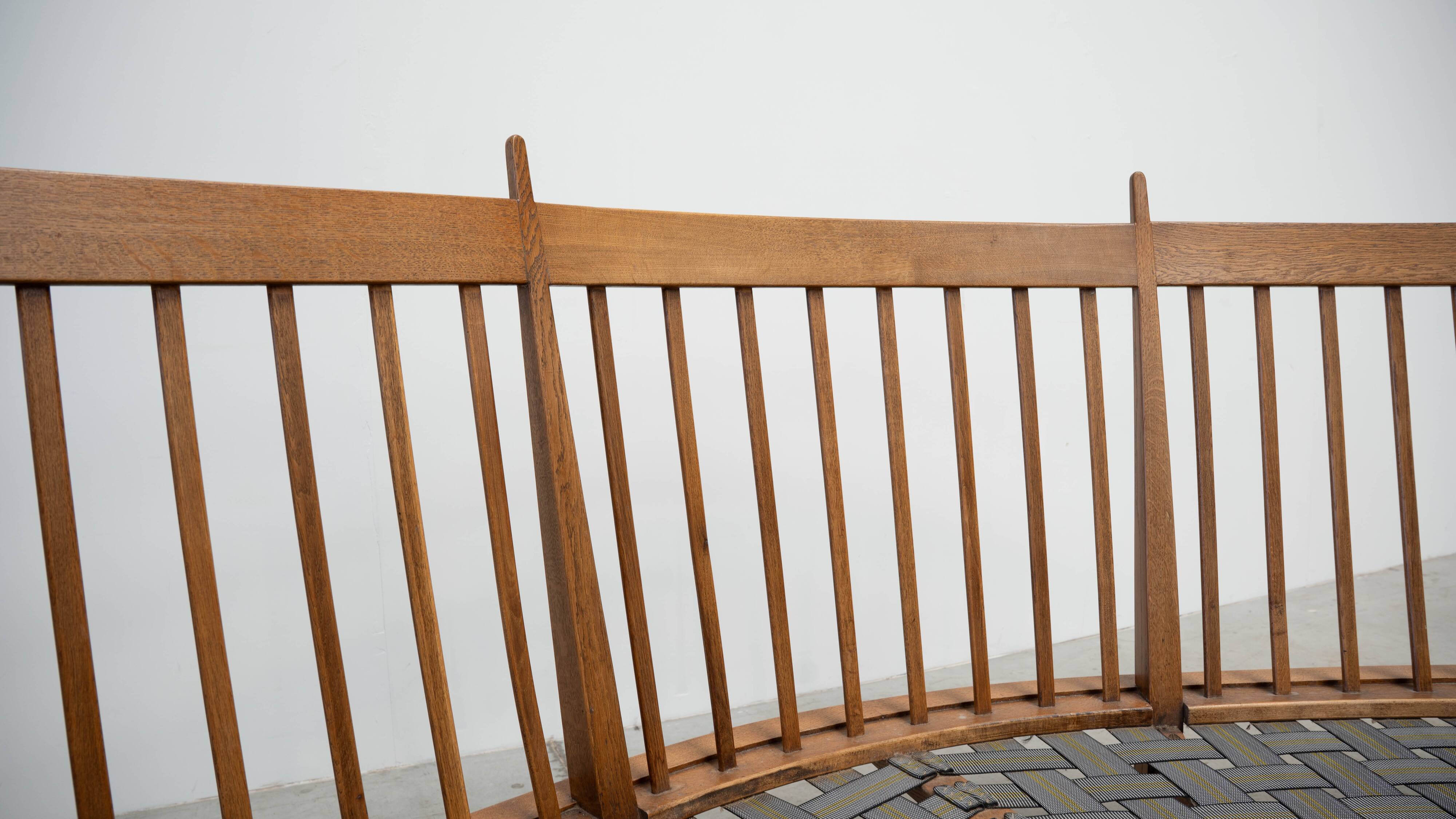 Curved sofa by Guillerme et Chambron for Votre Maison