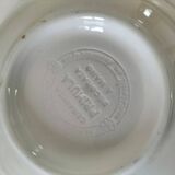 Trio of Italian 1970s deep plates, ochre brown floral decoration