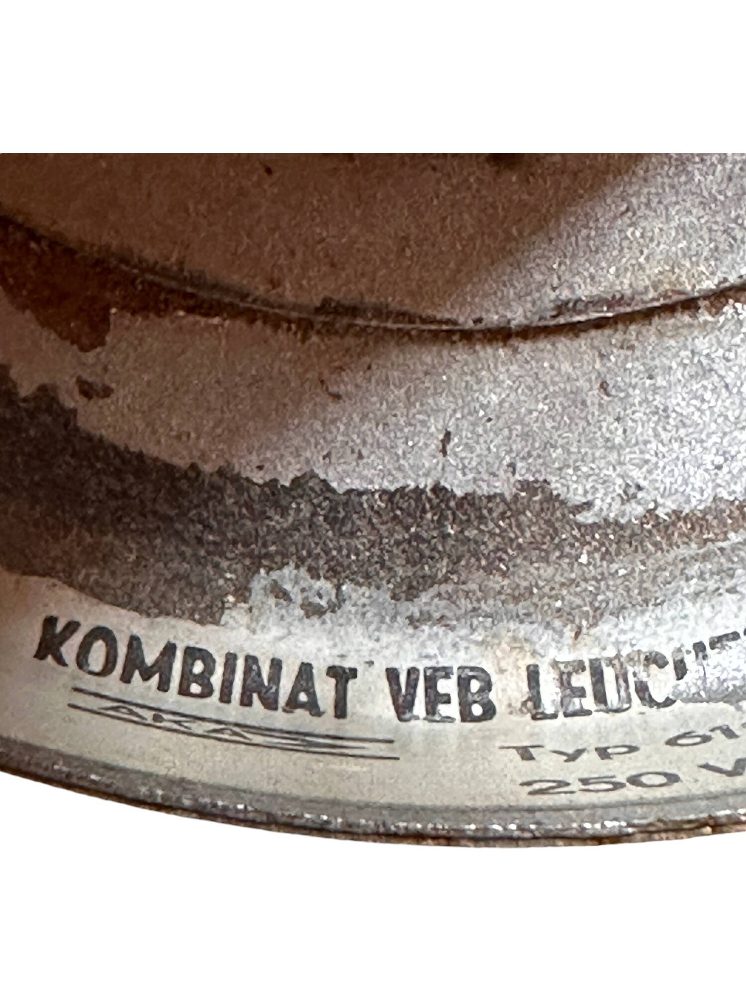 glass table lamp by Kombinat veb leuchtenbau - 1960s