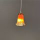 Small, beautiful hanging lamp in Art Deco style with brass top.