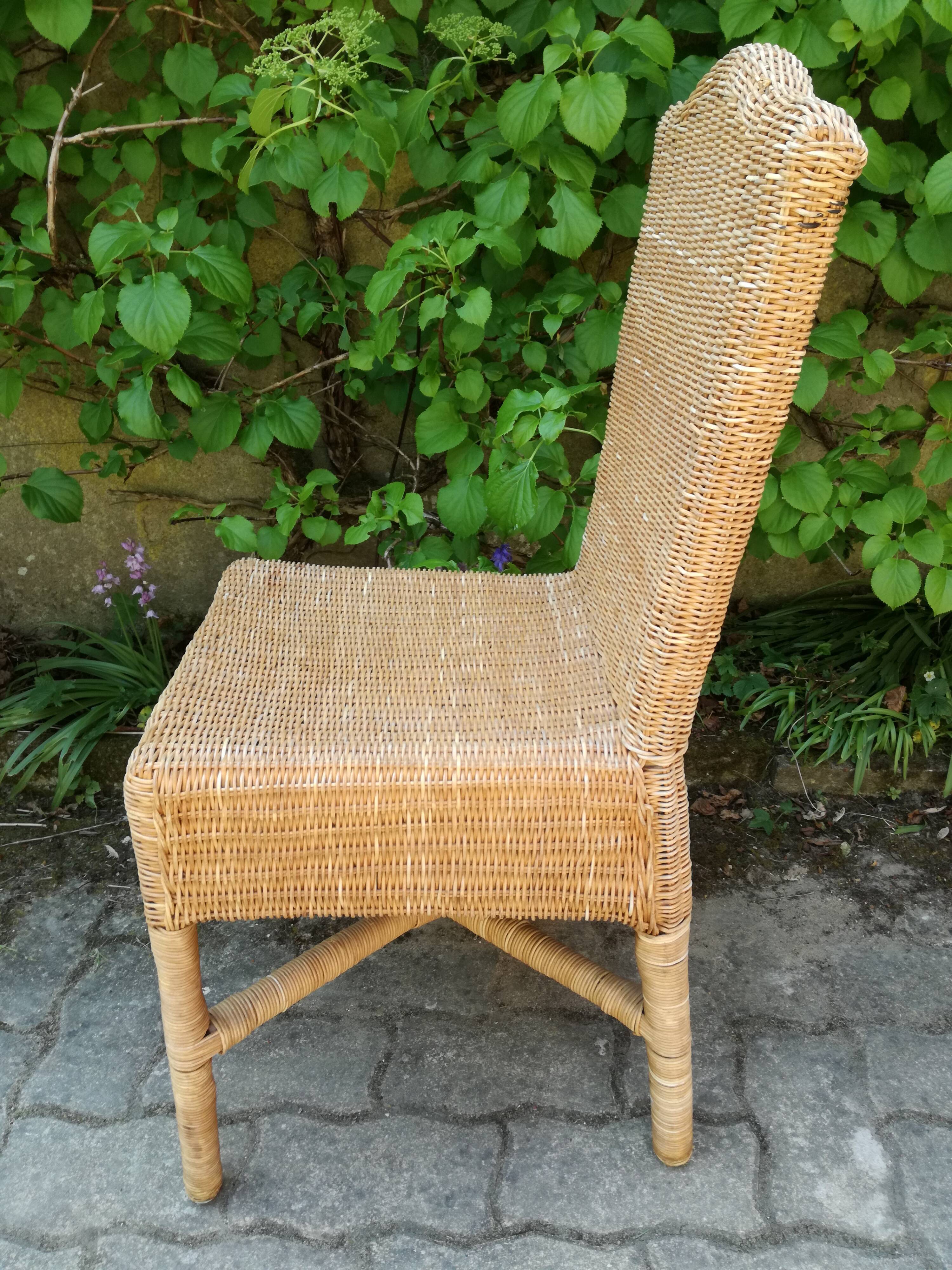 70's vintage bamboo and wicker chairs