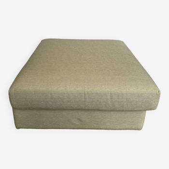 Beige square pouf