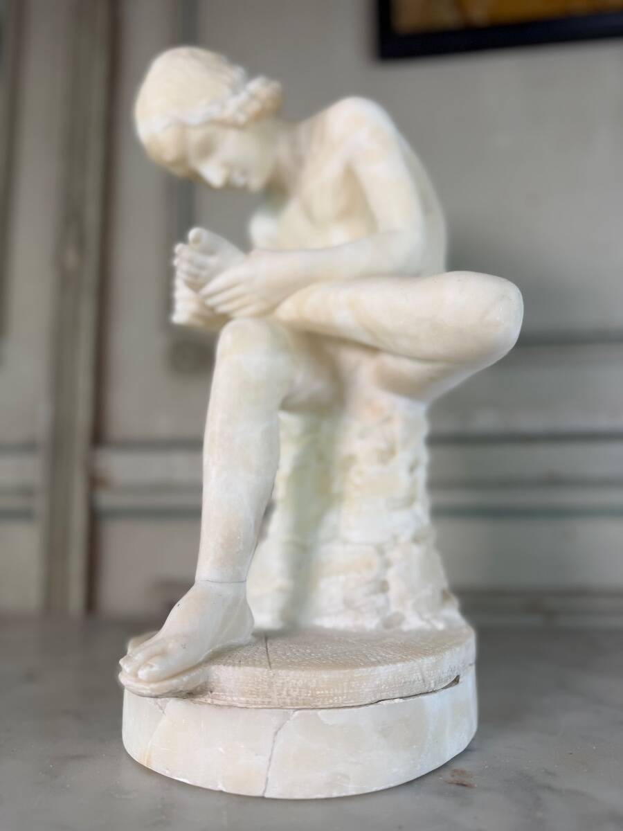 The Spinario, alabaster after the Antique, around 1880.