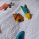 Set of 10 ceramics animals, fish, butterfly