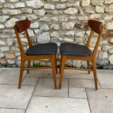 Series of 12 Scandinavian design chairs 1960s"
