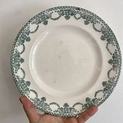 Set of 6 vintage plates in iron earth, Longwy model Au Chatelet LOT 2
