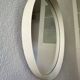 Scandinavian white round mirror from the 60s