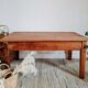 Farmhouse coffee table in raw wood with storage chest