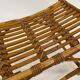 Vintage rattan bamboo footstool stool 1960s