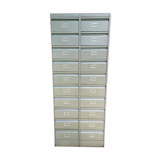 Metal clamshell cabinet