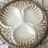 Barbotine shell dish and plates