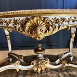 Mid-period table Napoleon III in painted and gilded wood