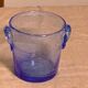 Blown glass ice bucket and lavender blue bubble from the Biot glassworks
