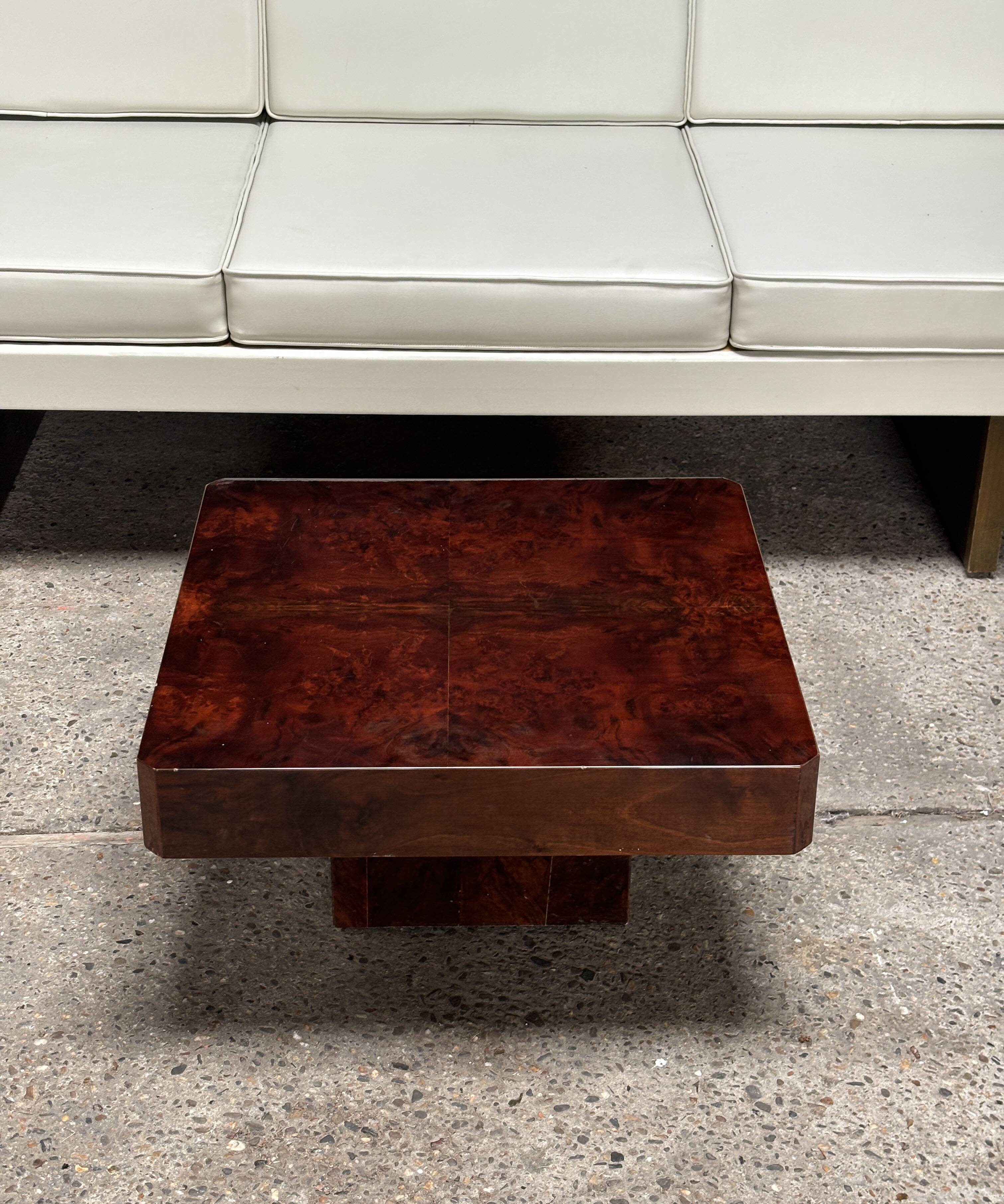Lacquered Parchment Coffee or Side Table in the Style of Aldo Tura, Italy 1970's