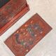 Chinese wedding chest, lacquered wood, hand-painted decoration