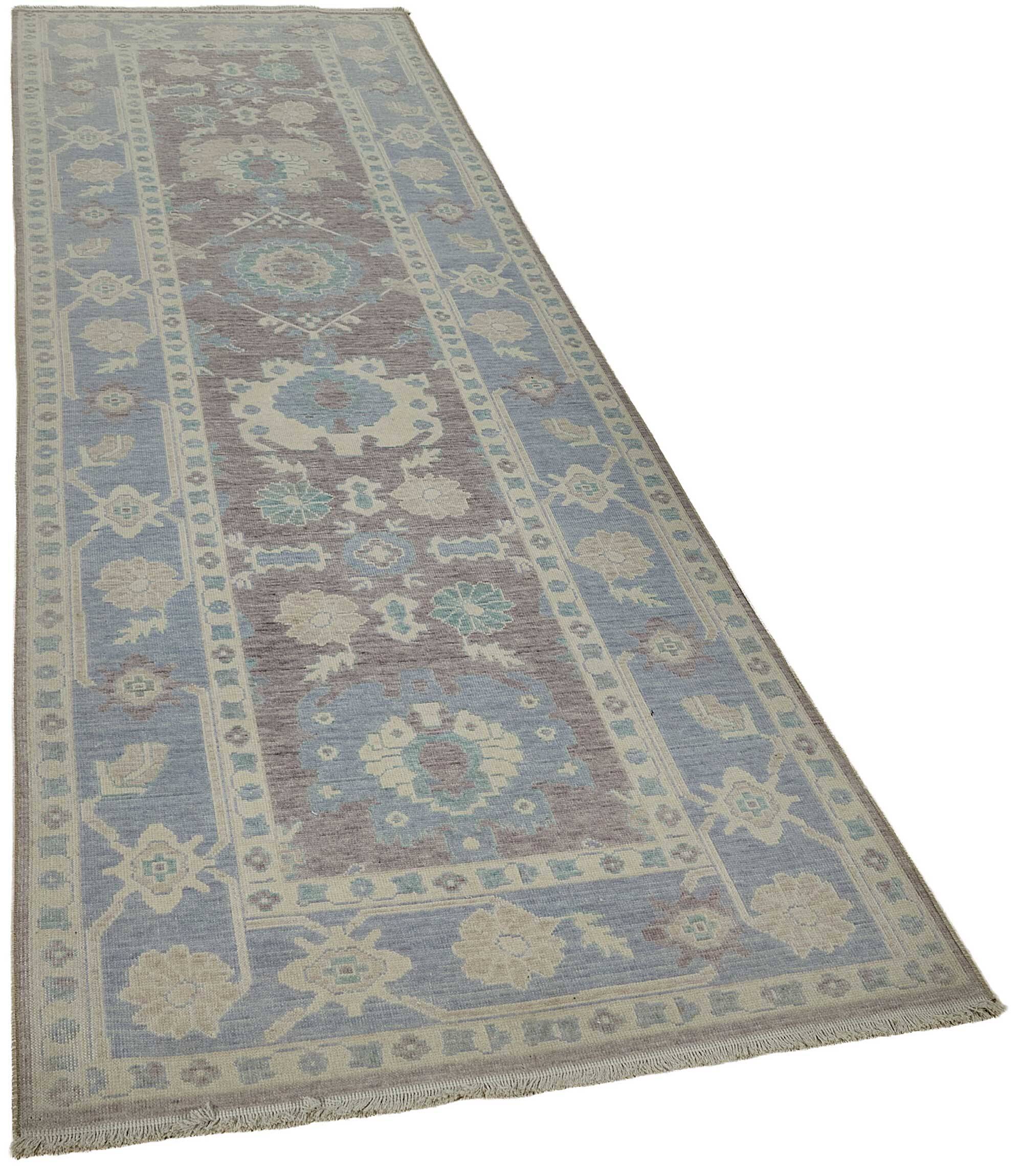 Turkish Handcrafted Loom Oushak Rug 101 cm x 325 cm