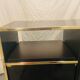 Sideboard, black lacquered and brass Hi-fi unit by Roche Bobois, circa 1970