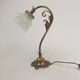 Lampe fleur en bronze doré
