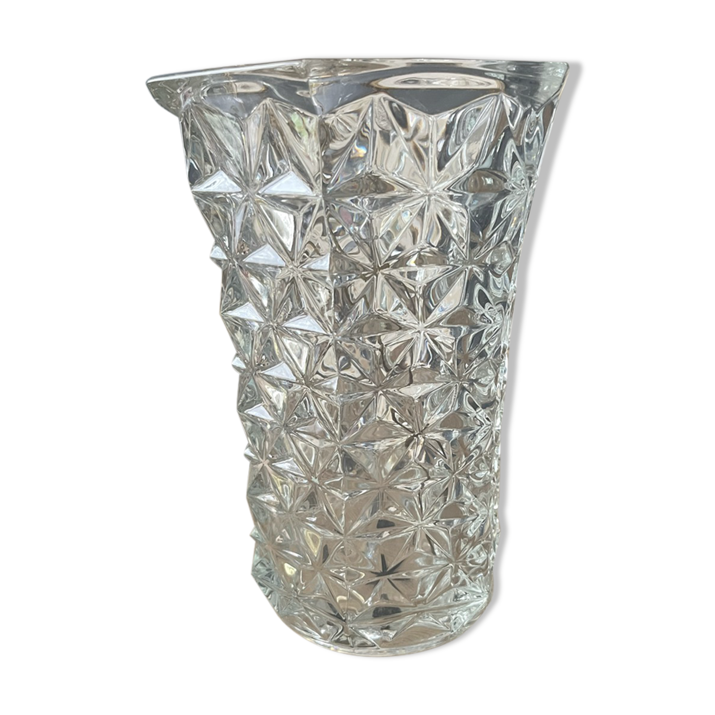 Moulded glass vase
