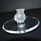 Lalique ashtray bowl Cheeky Sparrow crystal frosted and signed