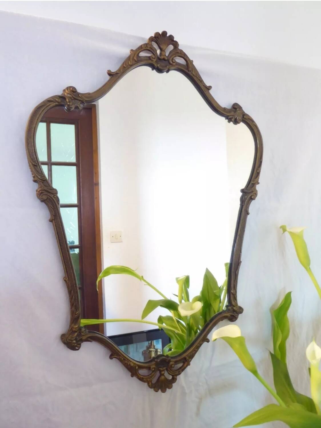 Bronze framed mirror