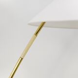 Brass floor lamp Sumatra Mid-Century Rupert Nikoll, Vienna, Austria, 1950s