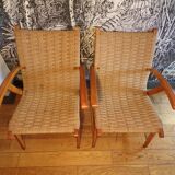 Pair of rope armchairs by Bas Van Pelt