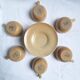 Vintage village stoneware mugs