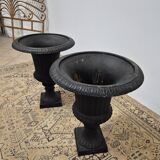 Pair of Medici cast iron vases from Maison Bourgeoise