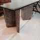 Granite and glass dining table, 1980s