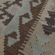 Traditional Afghan Kilim Rug Symmetrical Geometric Wool Area Rug- 104x141cm