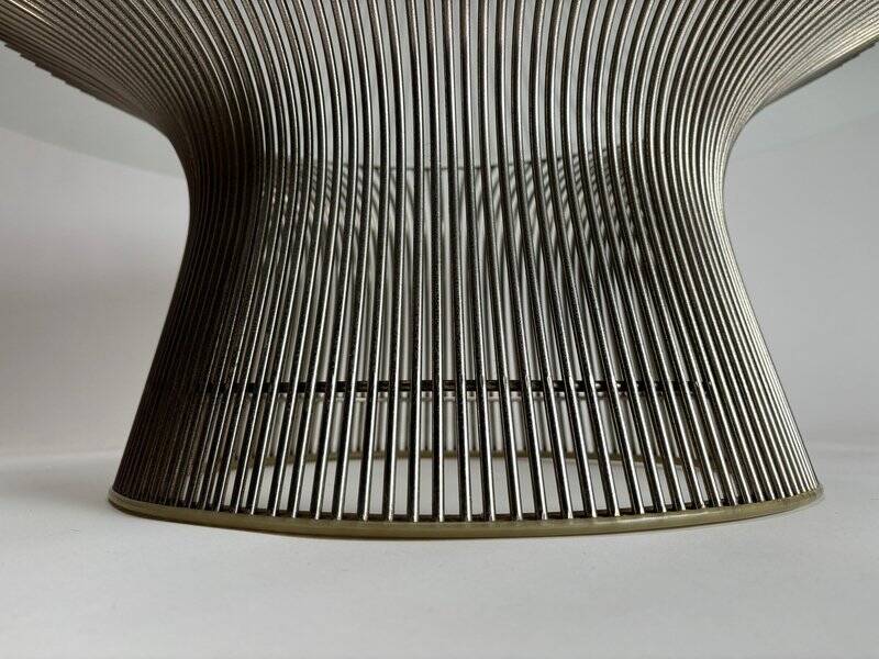 Coffee Table in Steel and Glass from Warren Platner, 1962