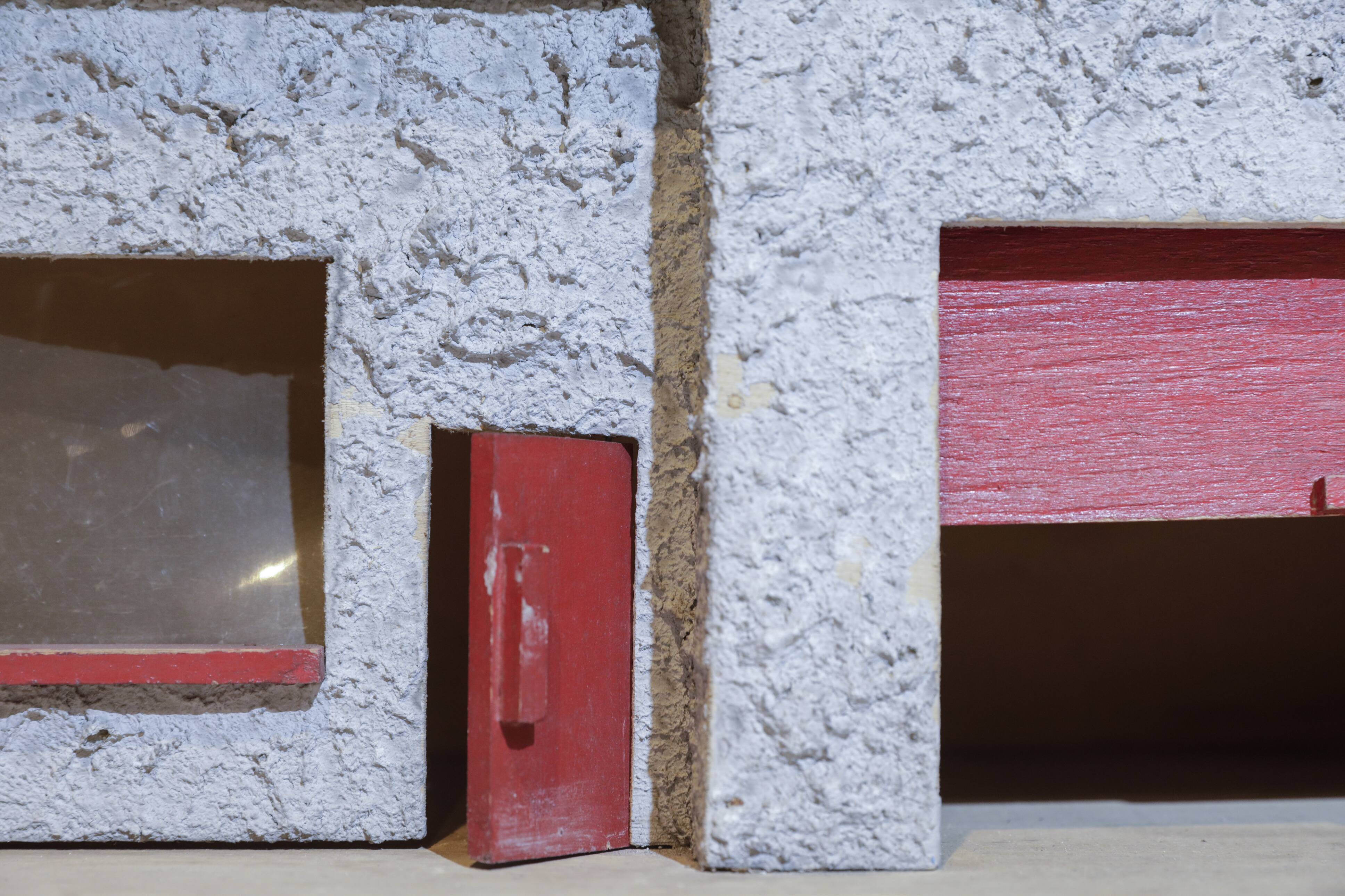 Old wooden garage toy