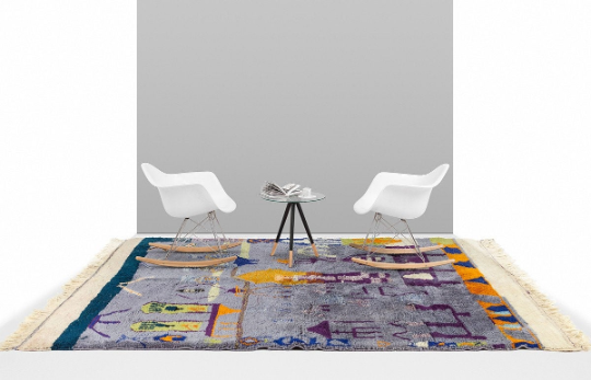 Tapis mrirt berbere coloré matisse  255 X 155