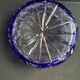 Cobalt blue cut crystal salad bowl – irena poland