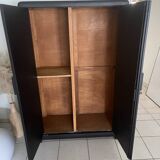 Armoire vintage en bois noir