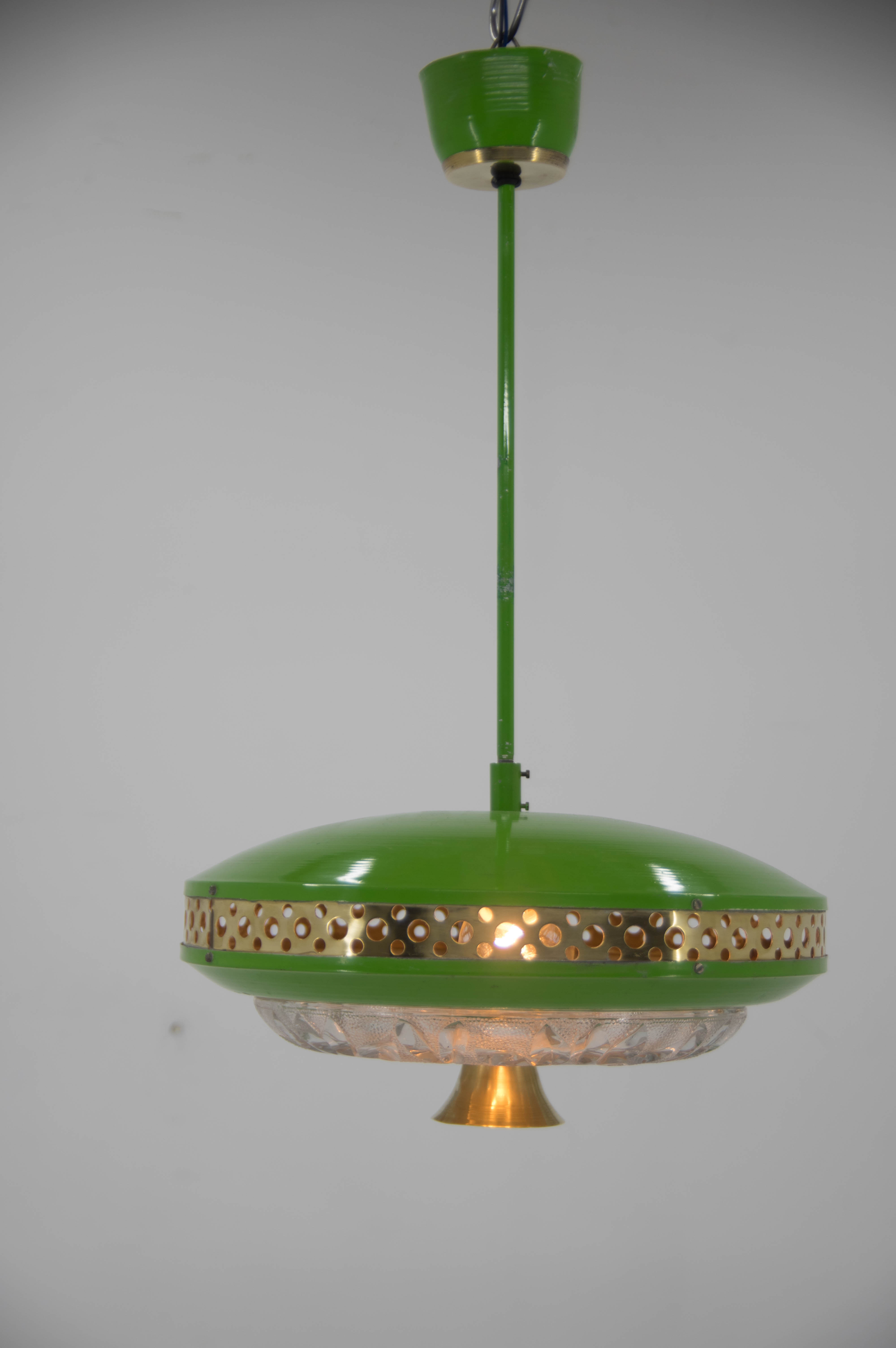Space age metal pendant by ludib bratislava, czechoslovakia, 1960s