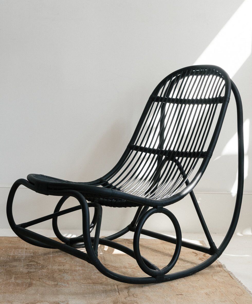 Rocking-flesh rattan design 50s by Nanna Ditzel