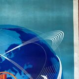 Original Poster Tourism "Air France World Air Network" 62x100cm 1948