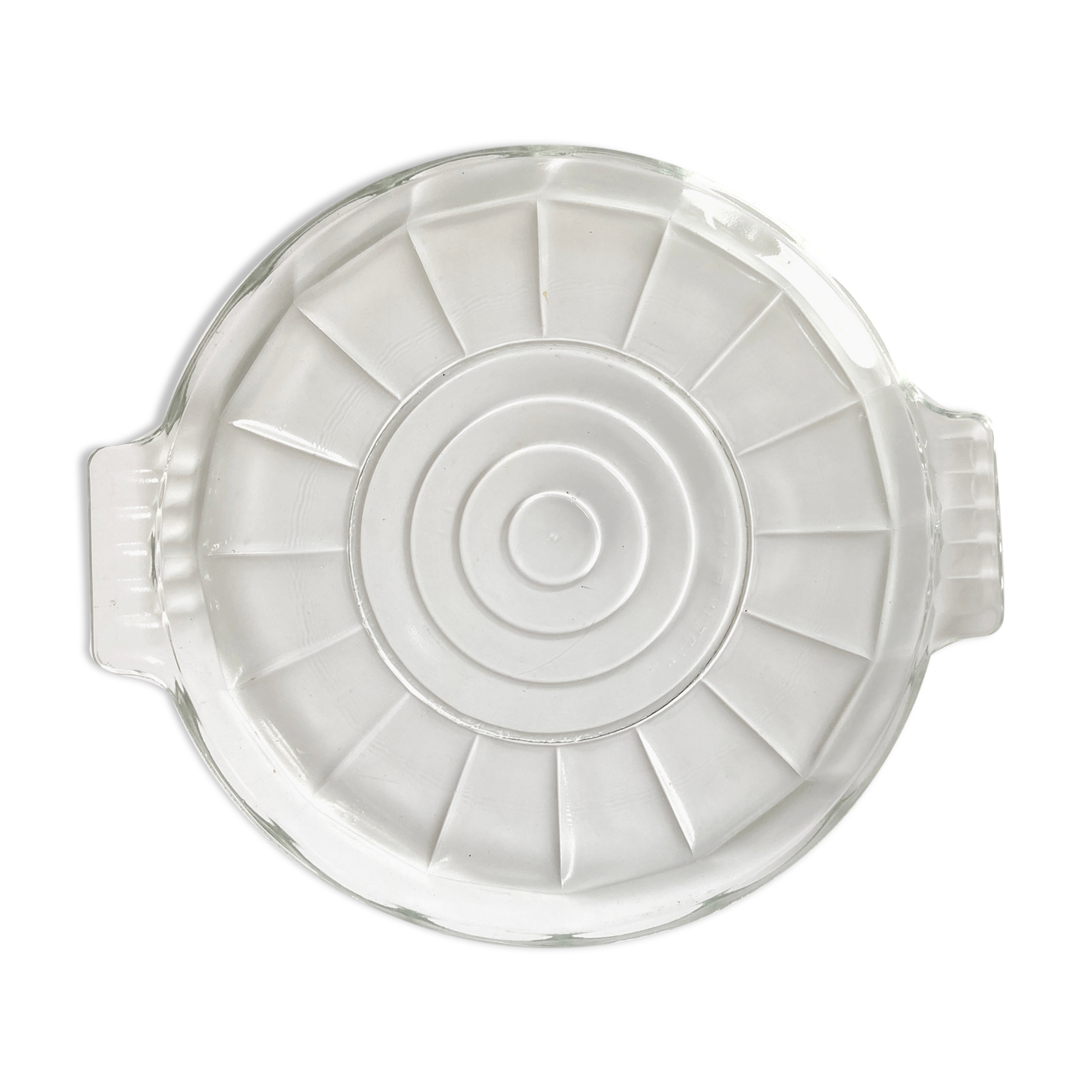 Duralex-style glass pizza round dish