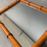 Miroir ancien en imitation bambou de France