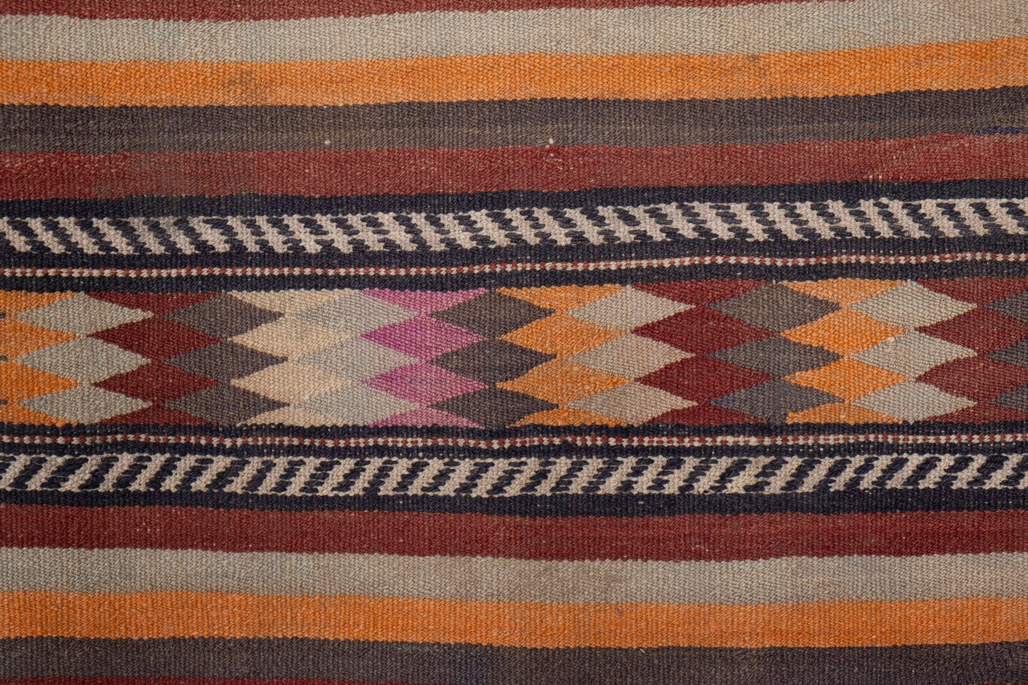 Turkish kilim runner with modern design, boho nomadic stair runner 80 x 512 cm