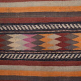 Turkish kilim runner with modern design, boho nomadic stair runner 80 x 512 cm