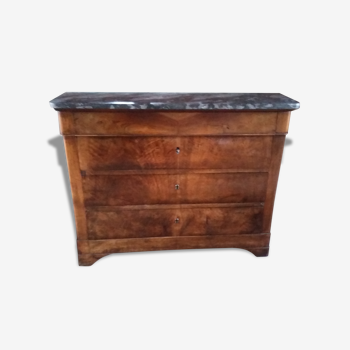 Commode Louis Philippe  avec plateau en marbre