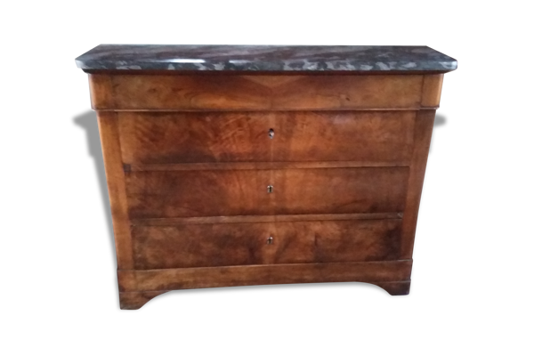 Commode Louis Philippe avec plateau en marbre - Bon état sur Selency