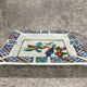 Ashtray. Trinket dish. Japanese porcelain. Blue bird on an autumn branch