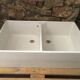 Enamelled stoneware double sink 40