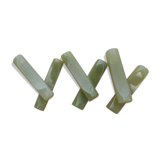 Jade style natural stone knife holder (6 pieces)