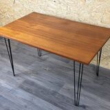 60s 70s Teak & Metal Dining Table Dining Table Danish Modern Design Denmark