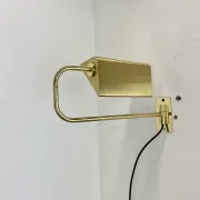 Large 69 cm Long Brass Wall Light "SWING ARM" by Florian Schulz, Germany, 1970s